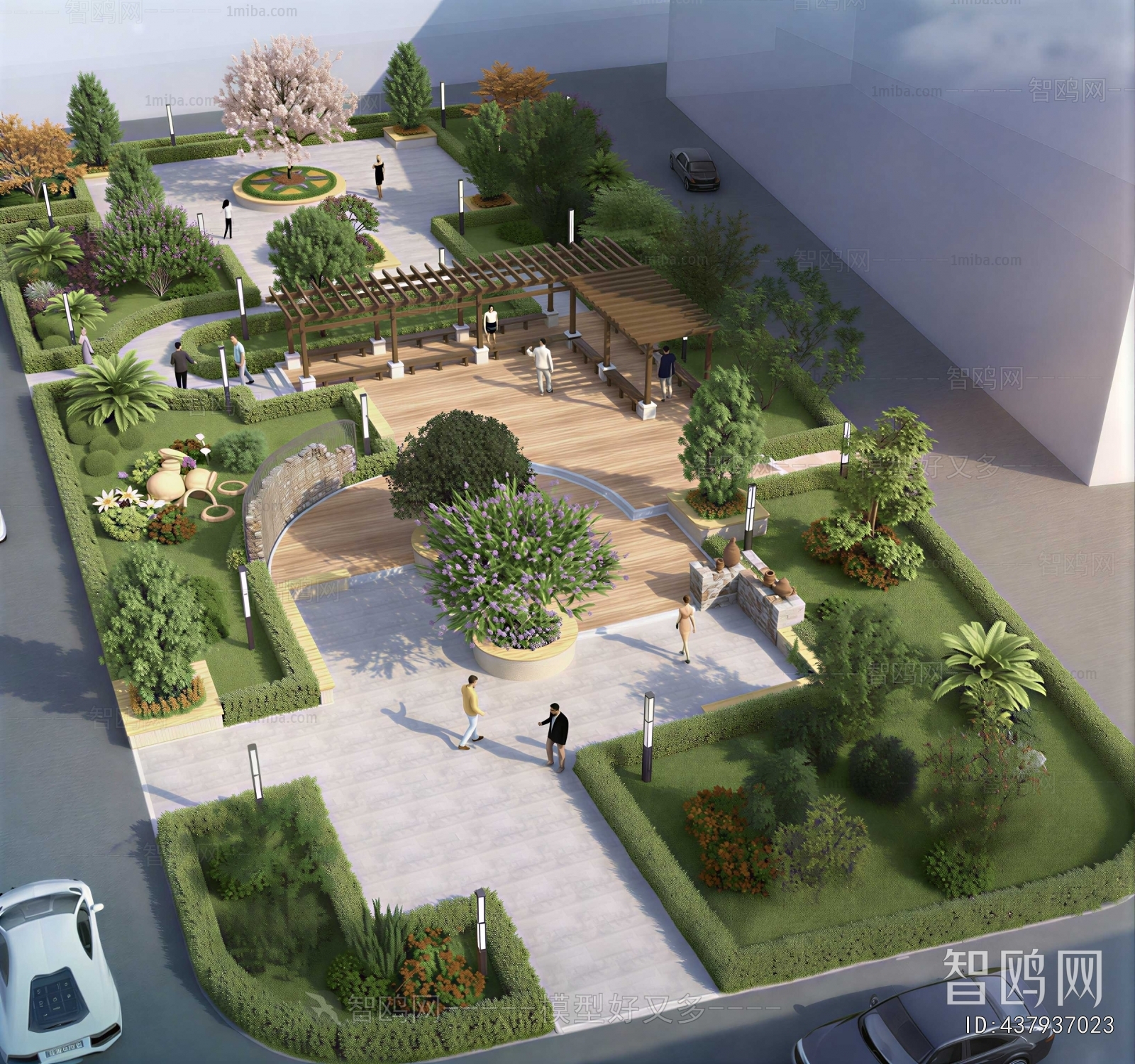 Modern Architectural Bird's-eye View Planning
