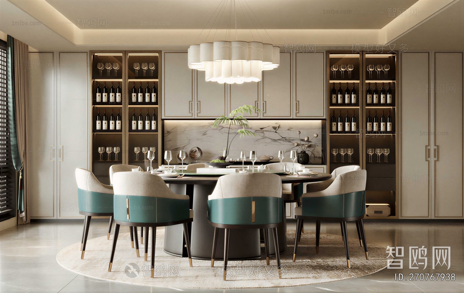 New Chinese Style Dining Room