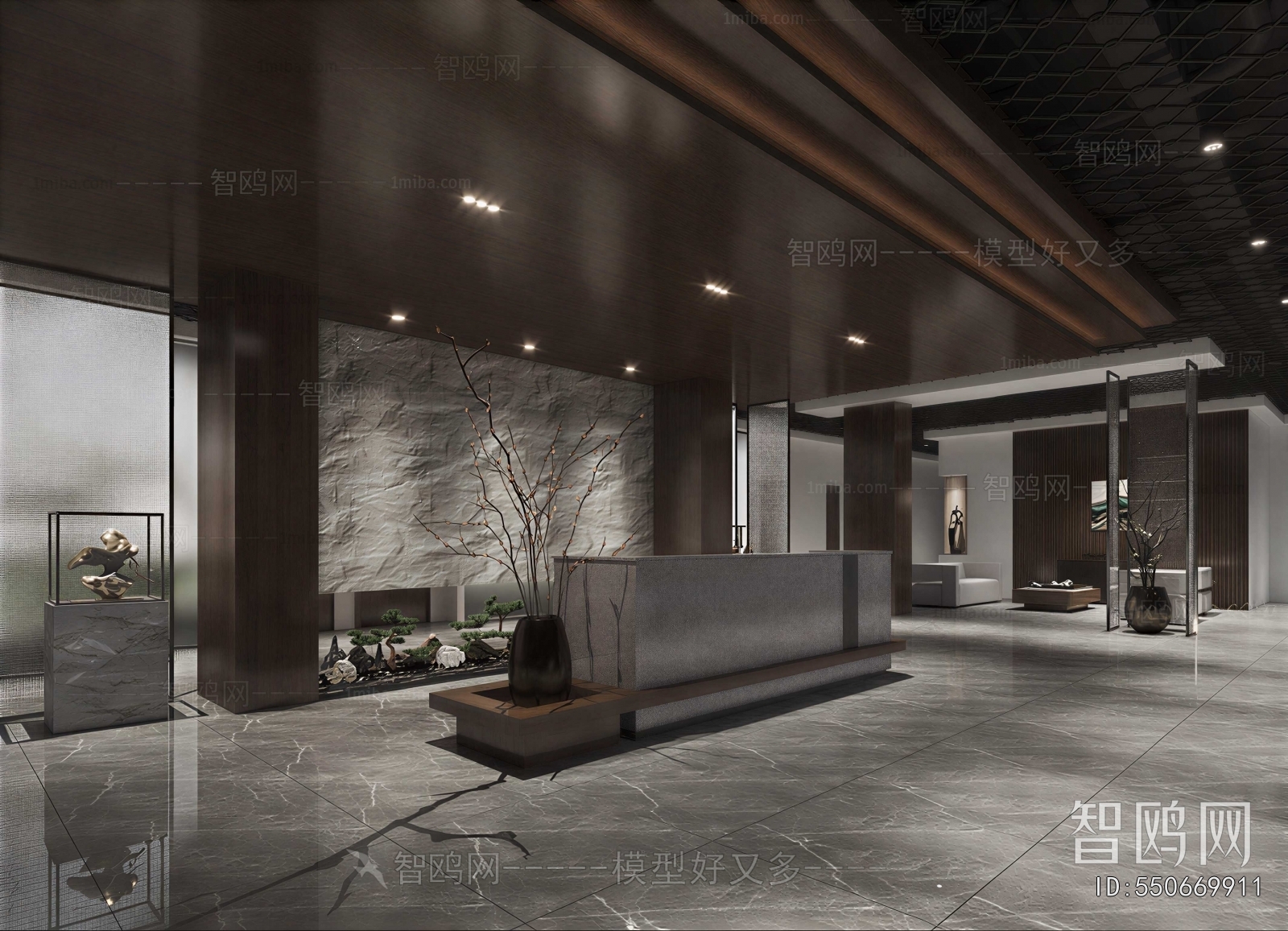 Modern Office Reception Desk