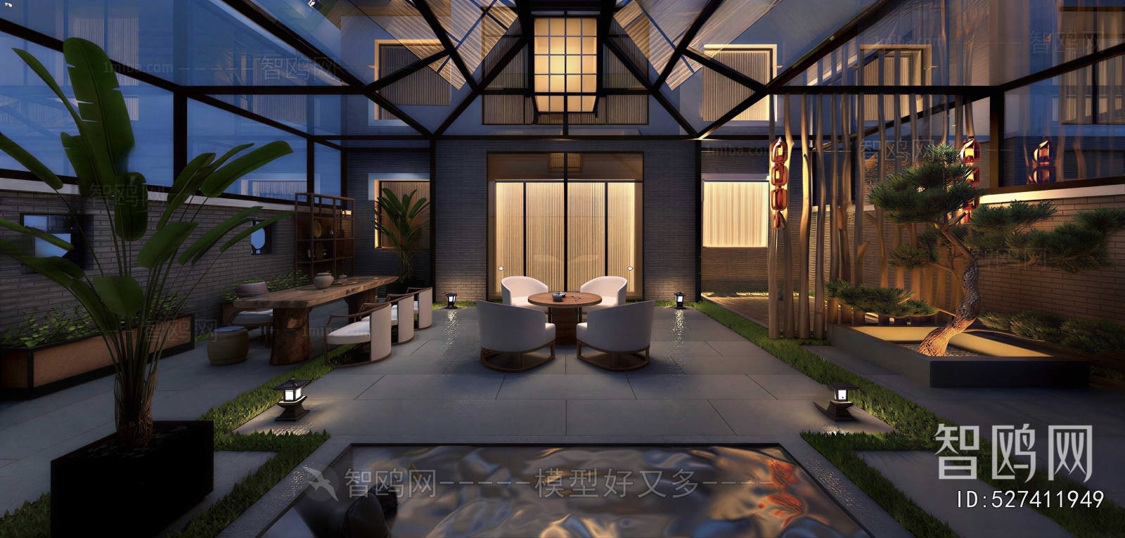 New Chinese Style Courtyard/landscape