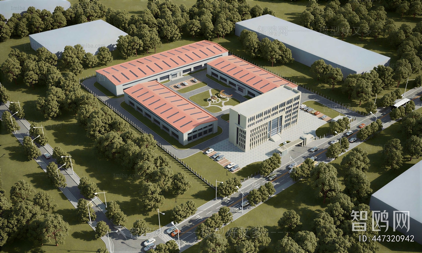 Modern Architectural Bird's-eye View Planning