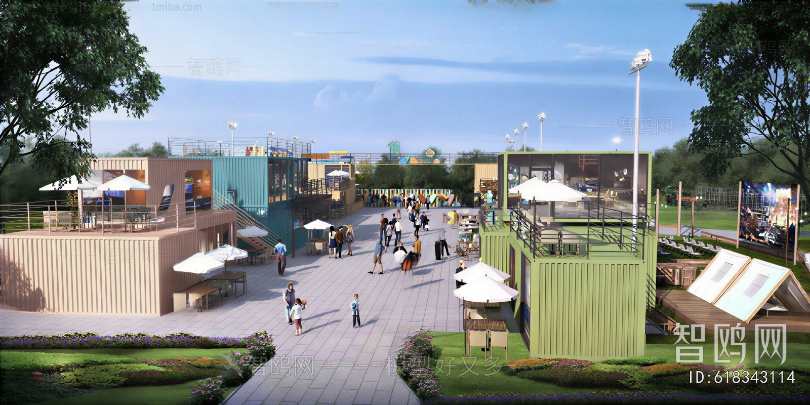 Modern Park Landscape