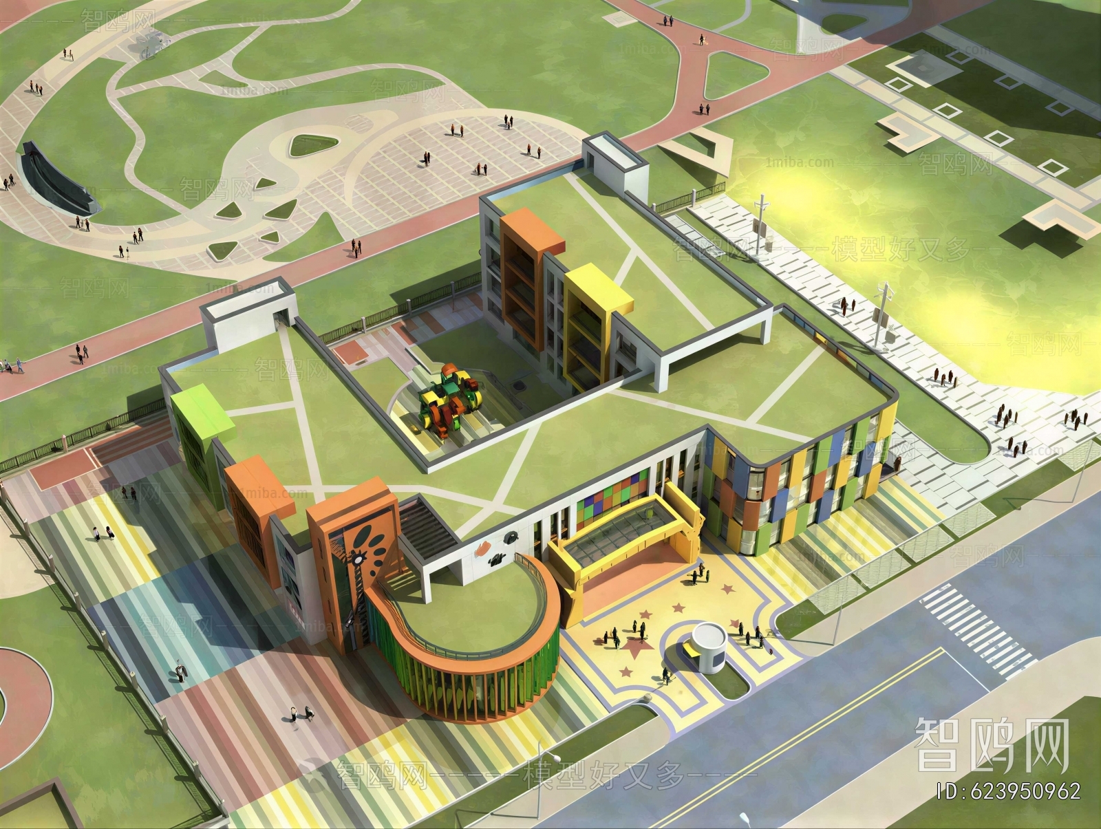 Modern Architectural Bird's-eye View Planning