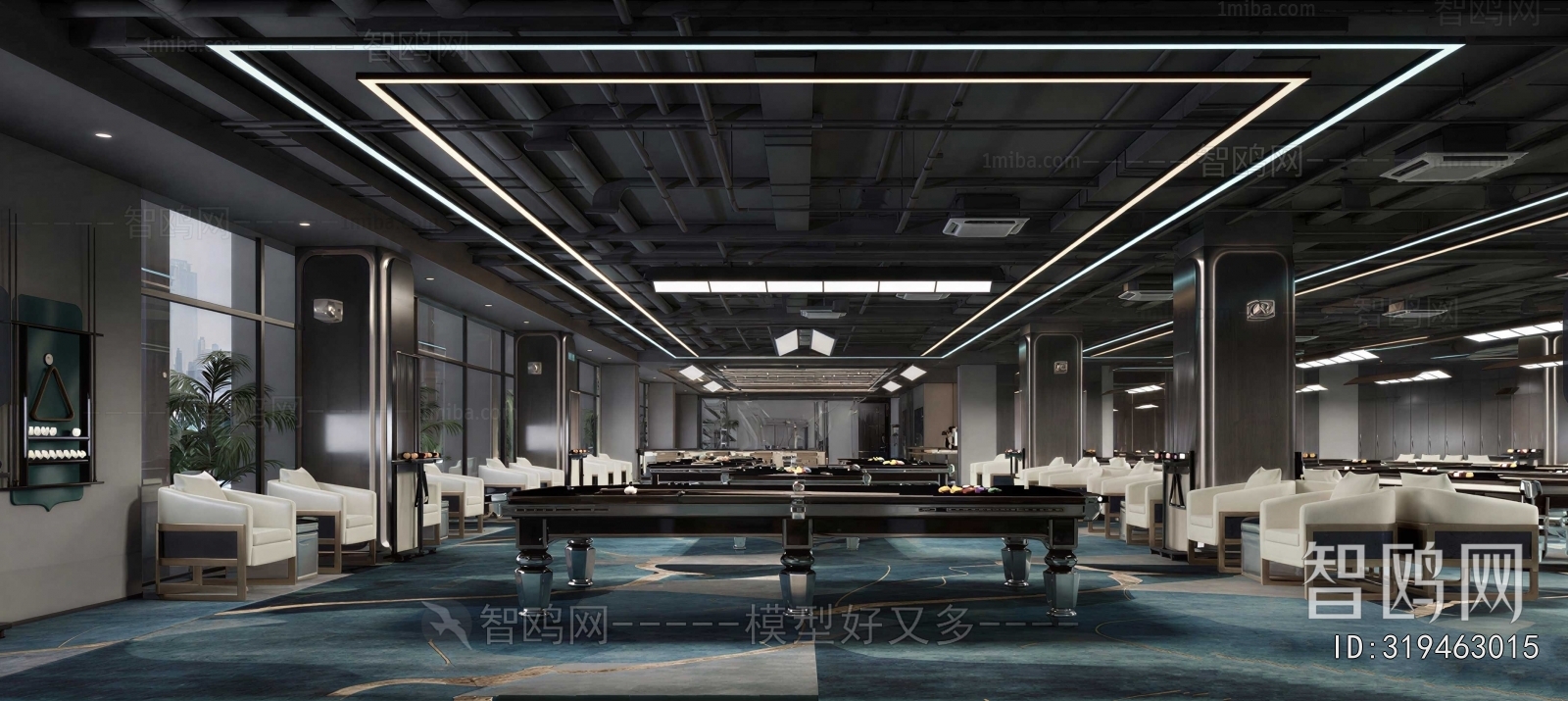 Modern Billiard Room