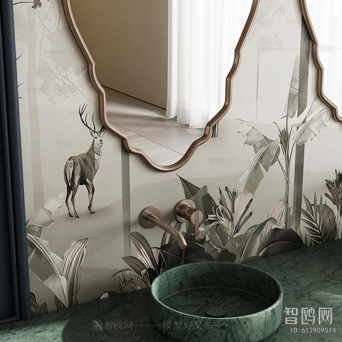 New Chinese Style Bathroom Cabinet