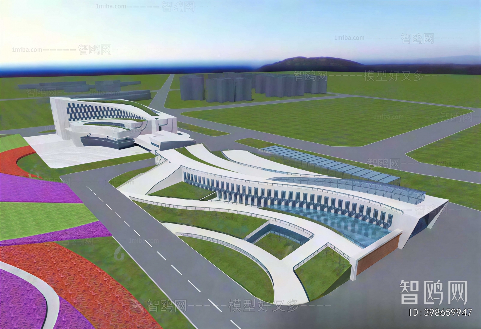 Modern Architectural Bird's-eye View Planning