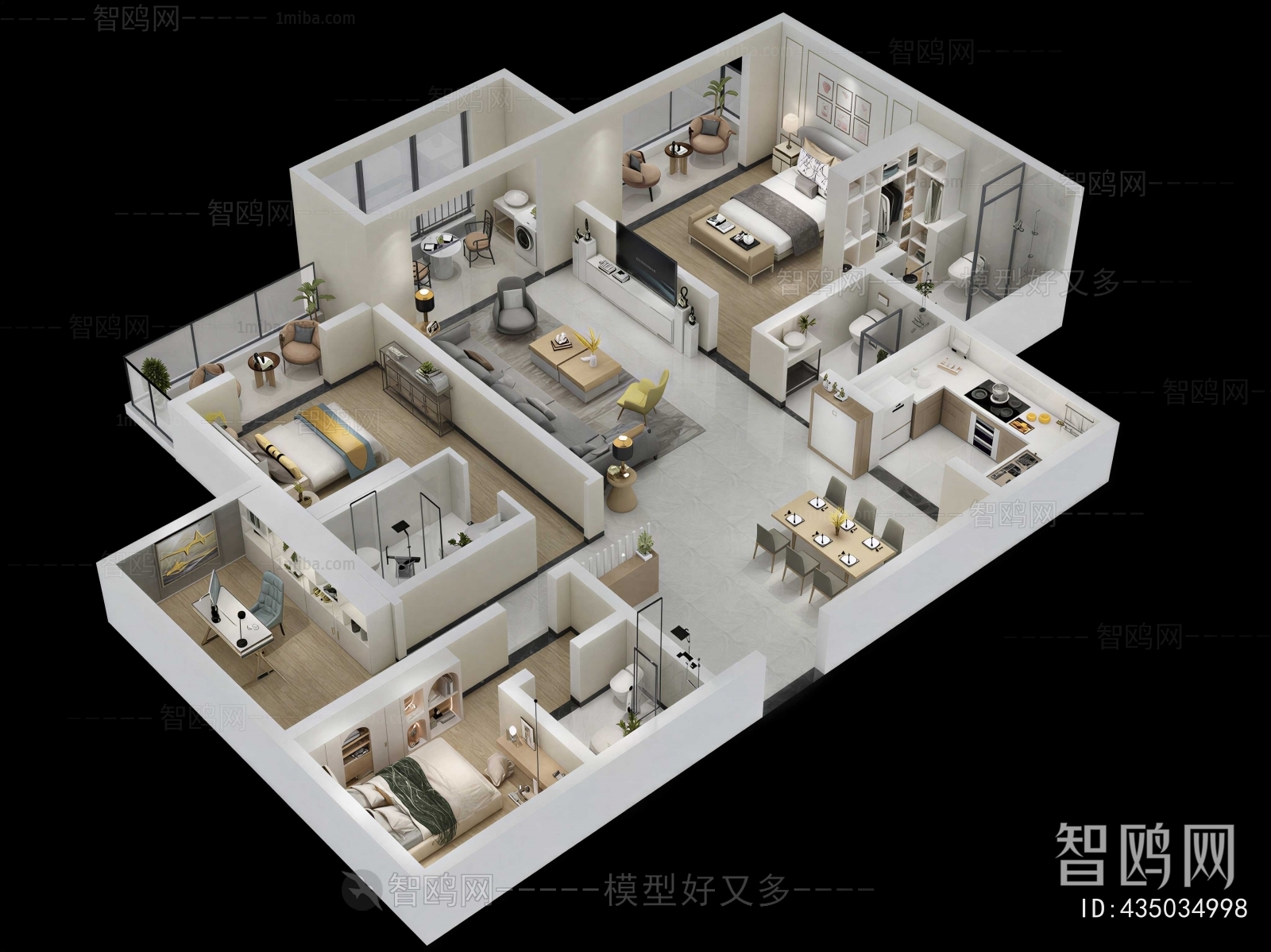 Modern A Bird's-eye View Of Home Decoration