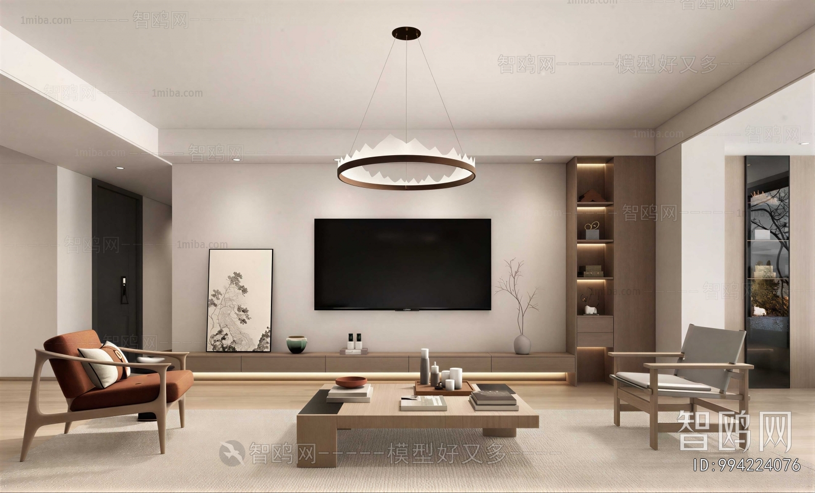 New Chinese Style A Living Room