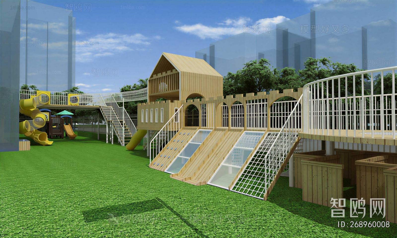 Modern Outdoor Space In Kindergarten