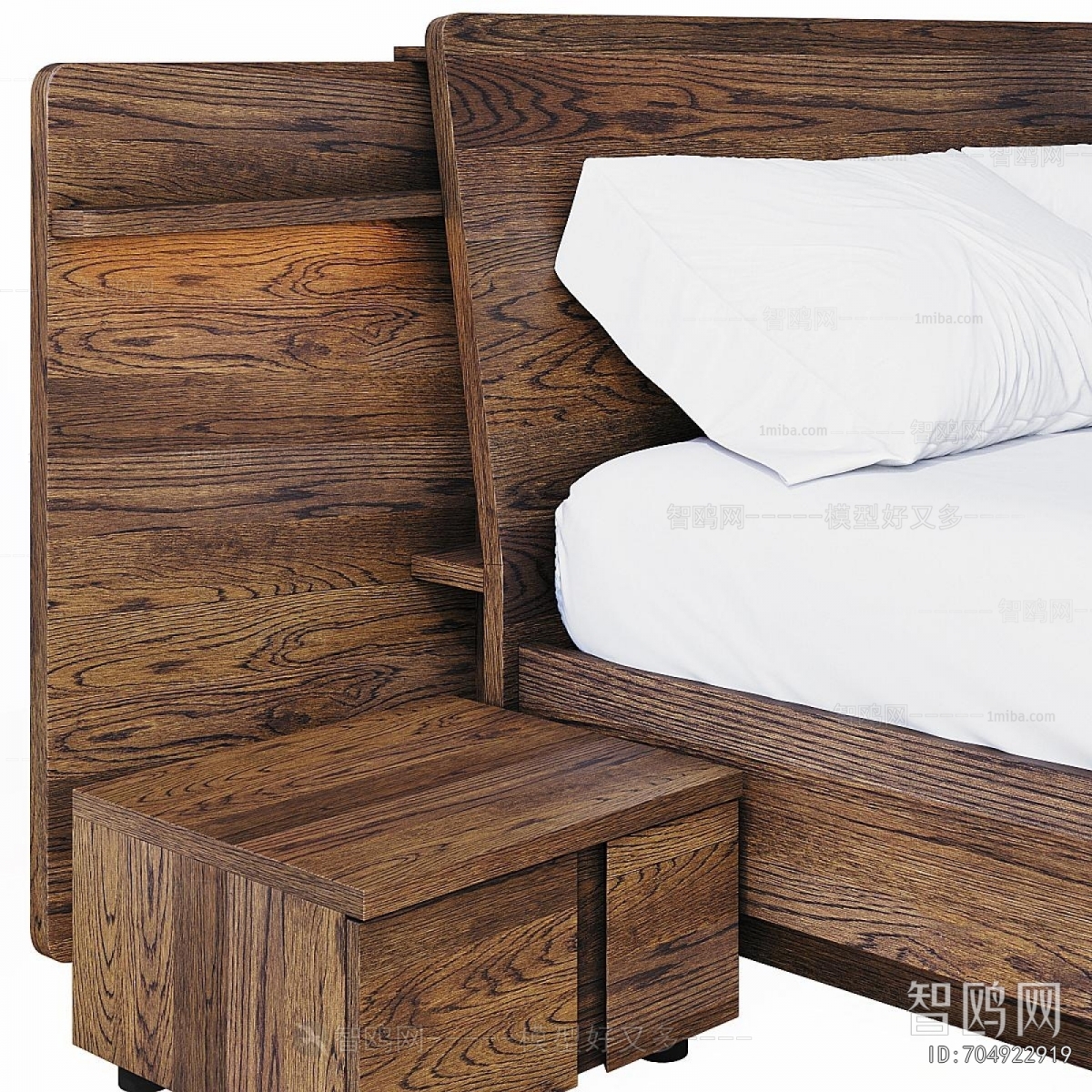 Wabi-sabi Style Double Bed