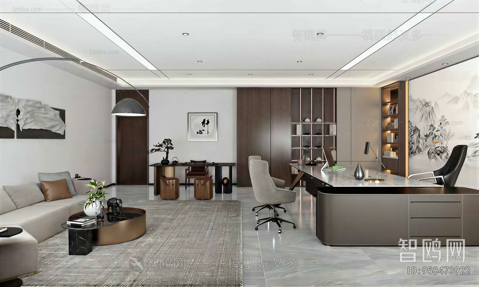 New Chinese Style Manager's Office