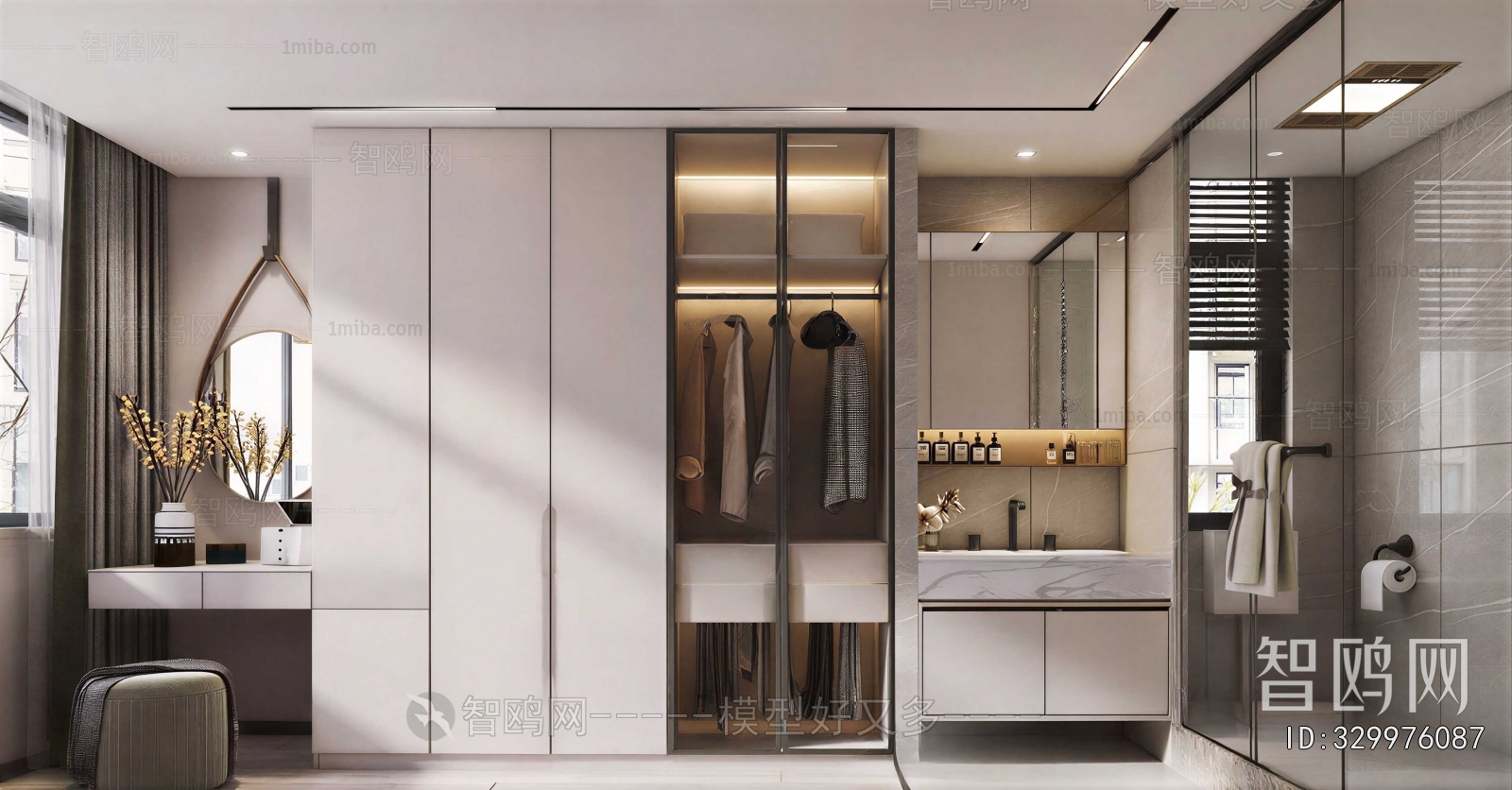 Modern Clothes Storage Area