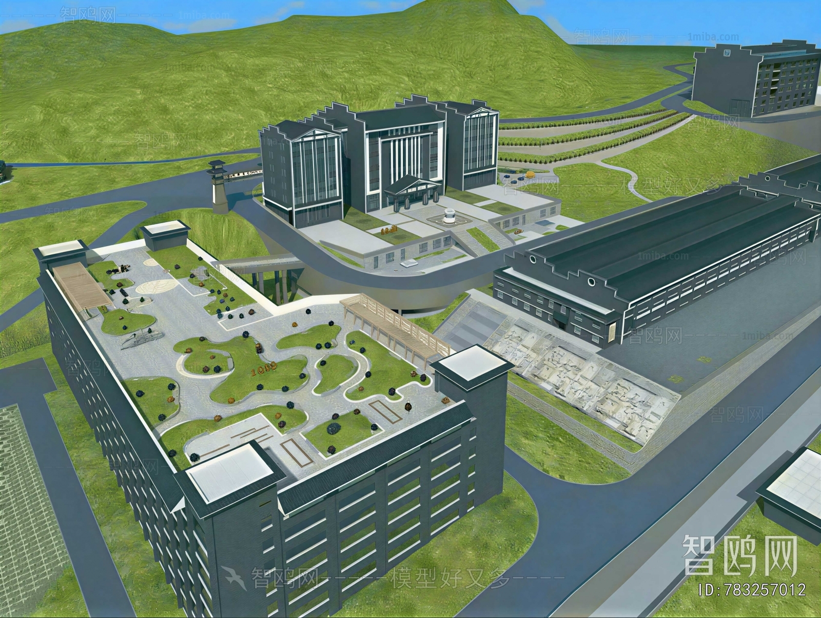 Modern Architectural Bird's-eye View Planning