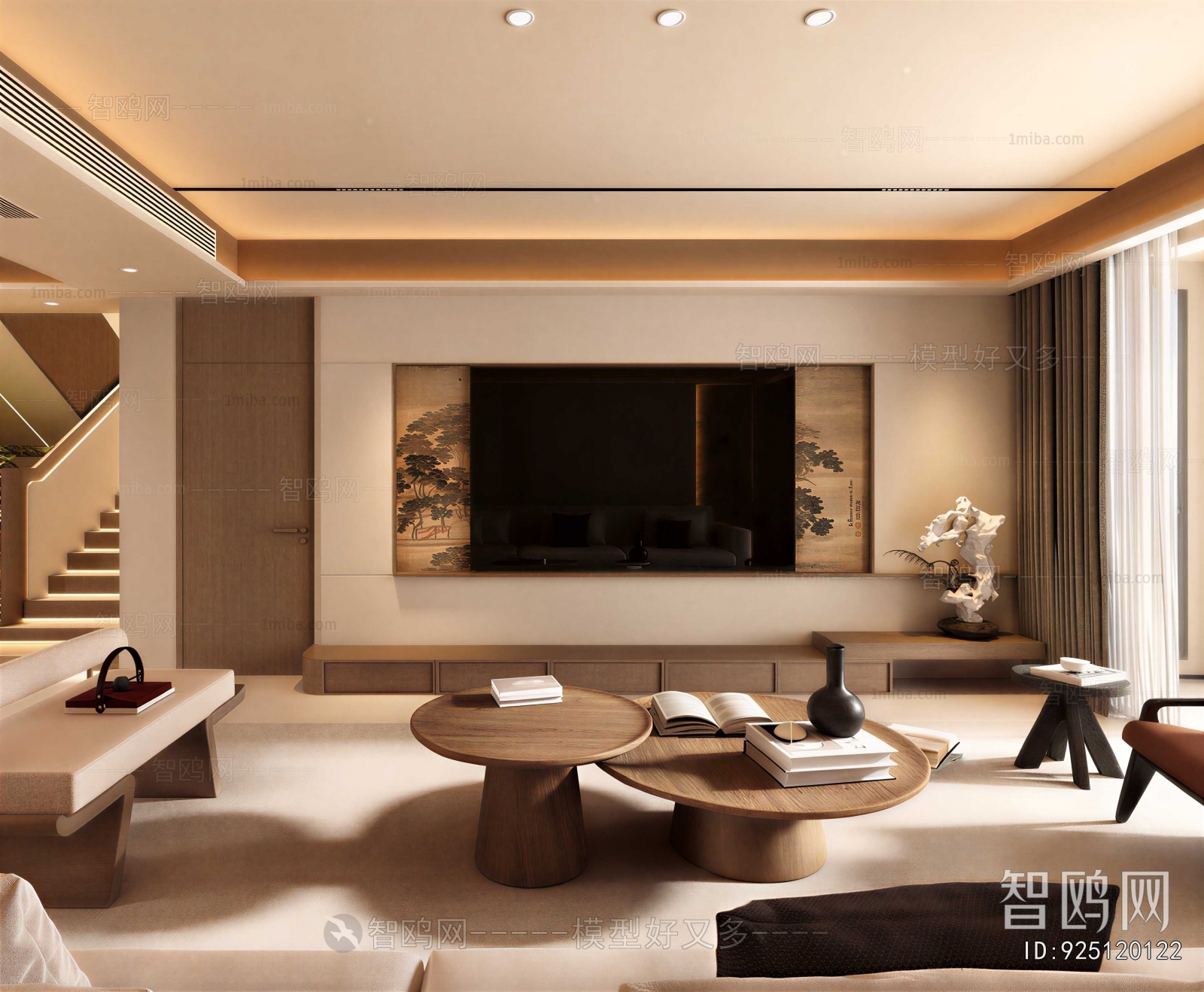 New Chinese Style A Living Room