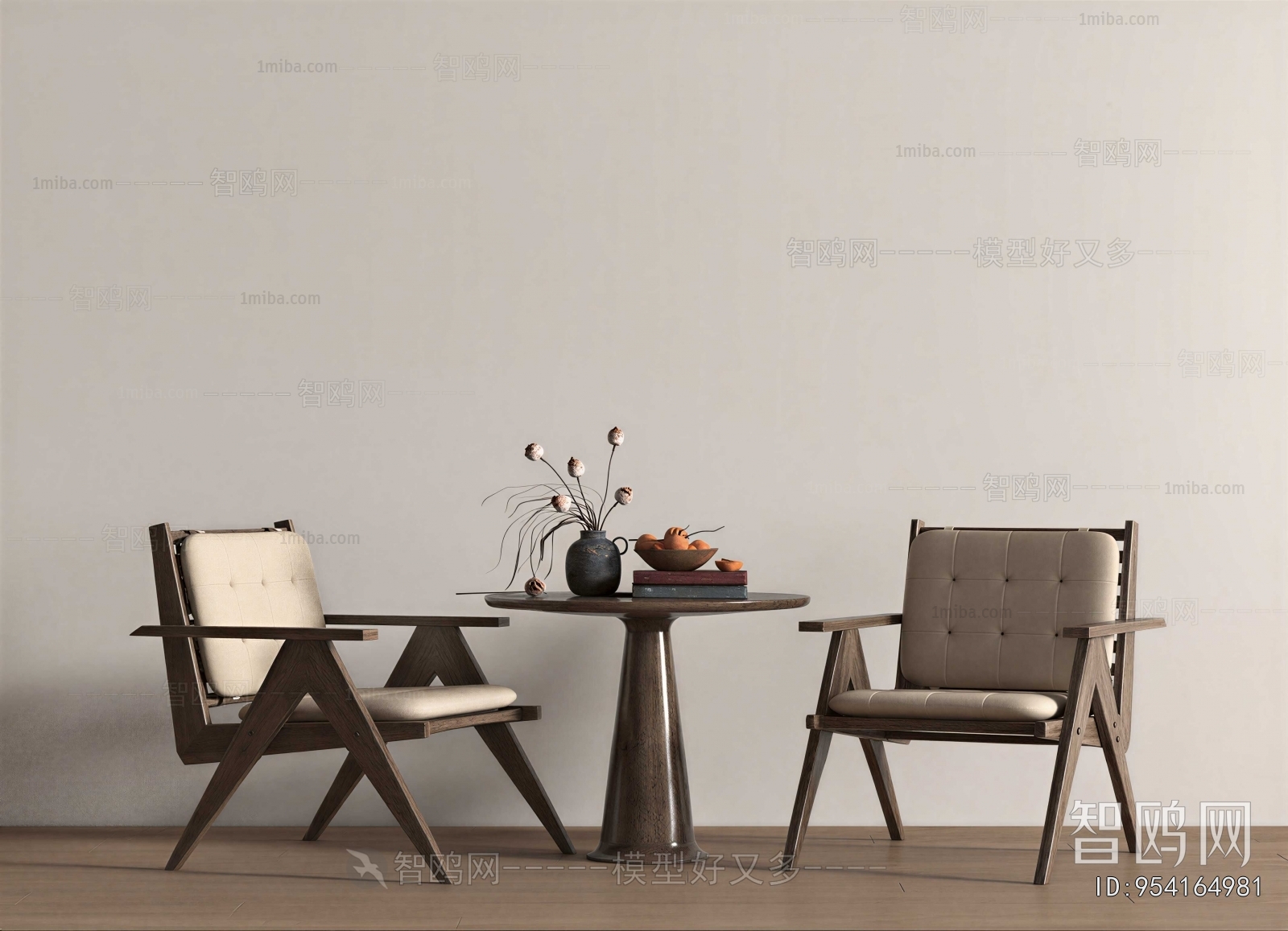Wabi-sabi Style Leisure Table And Chair