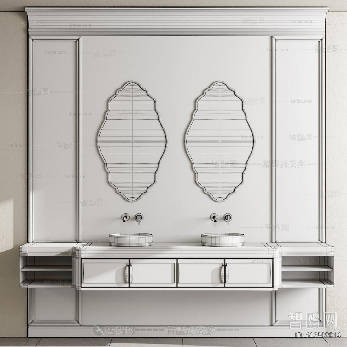 New Chinese Style Bathroom Cabinet