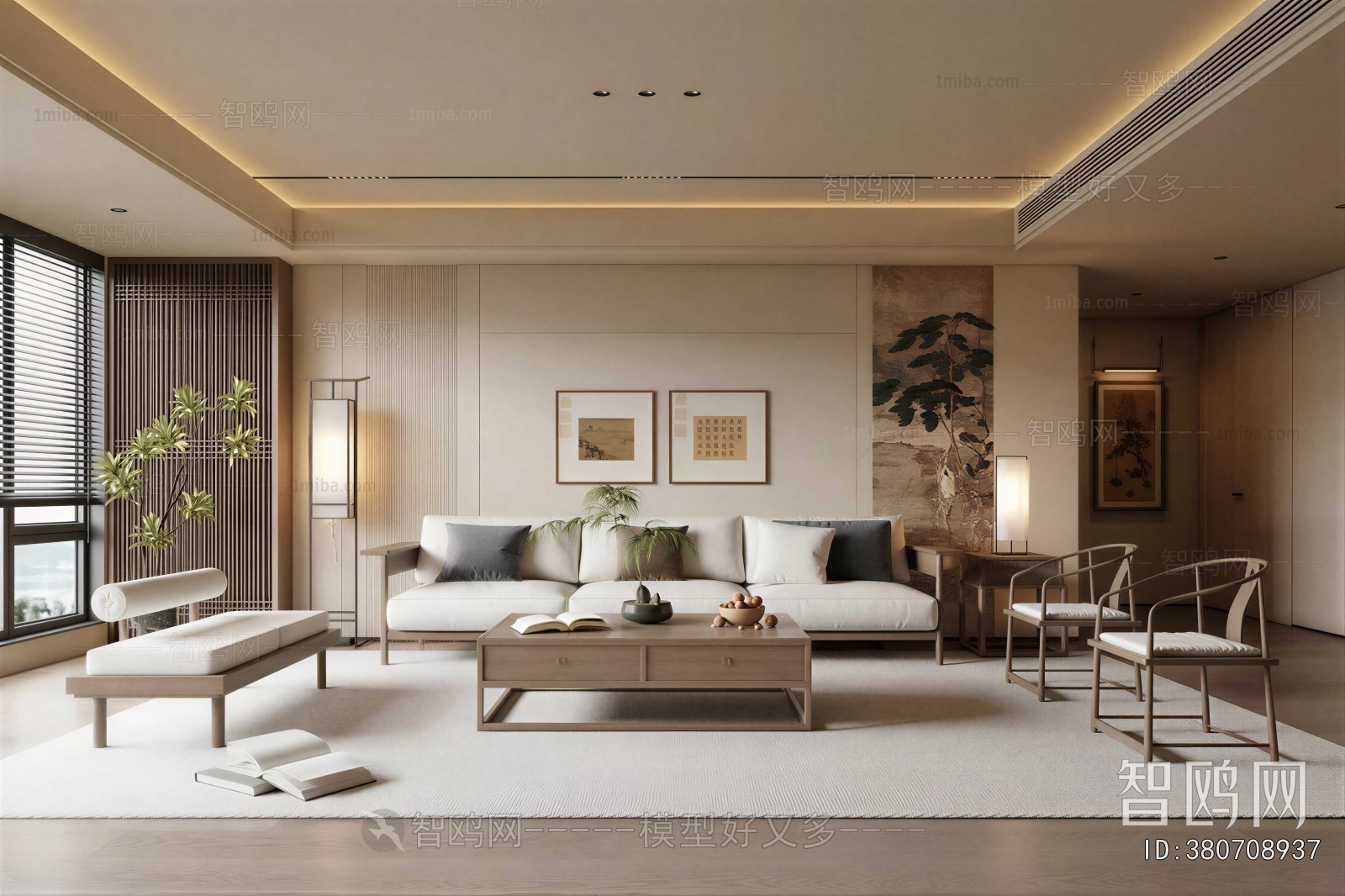 New Chinese Style A Living Room