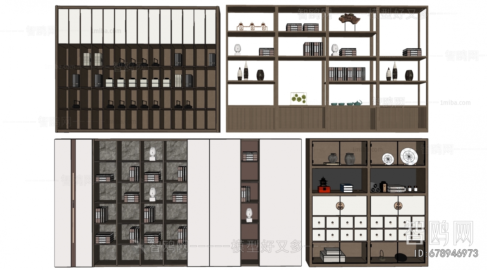 New Chinese Style Bookcase