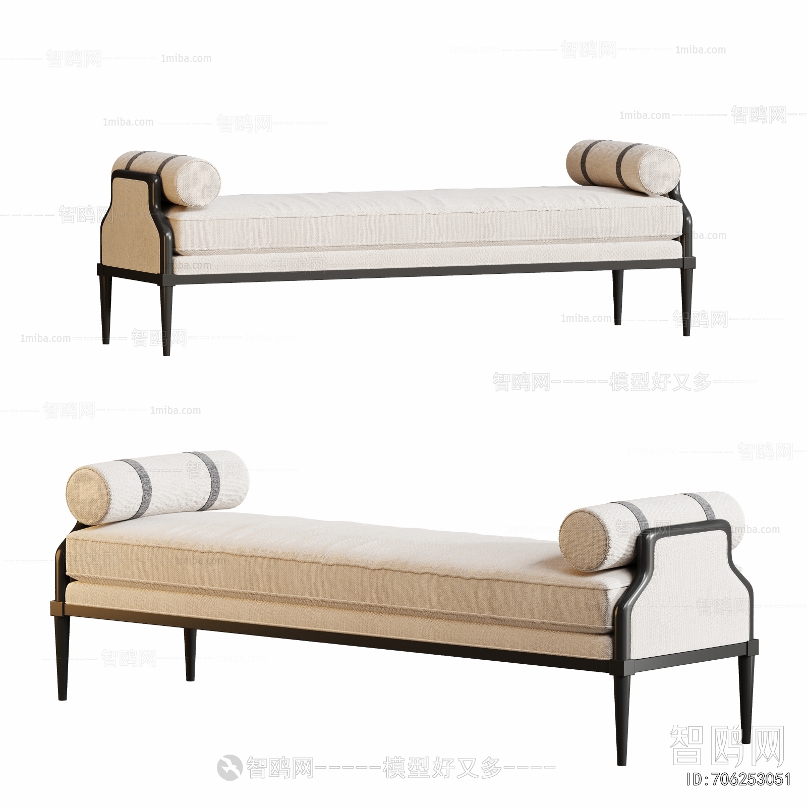 New Chinese Style Sofa Stool