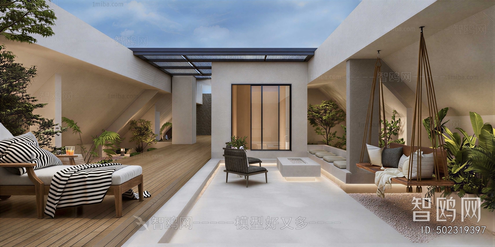 Modern Courtyard/landscape