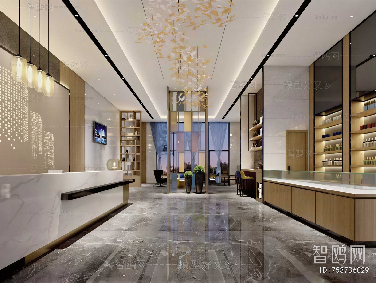 New Chinese Style Real Estate Sales Office