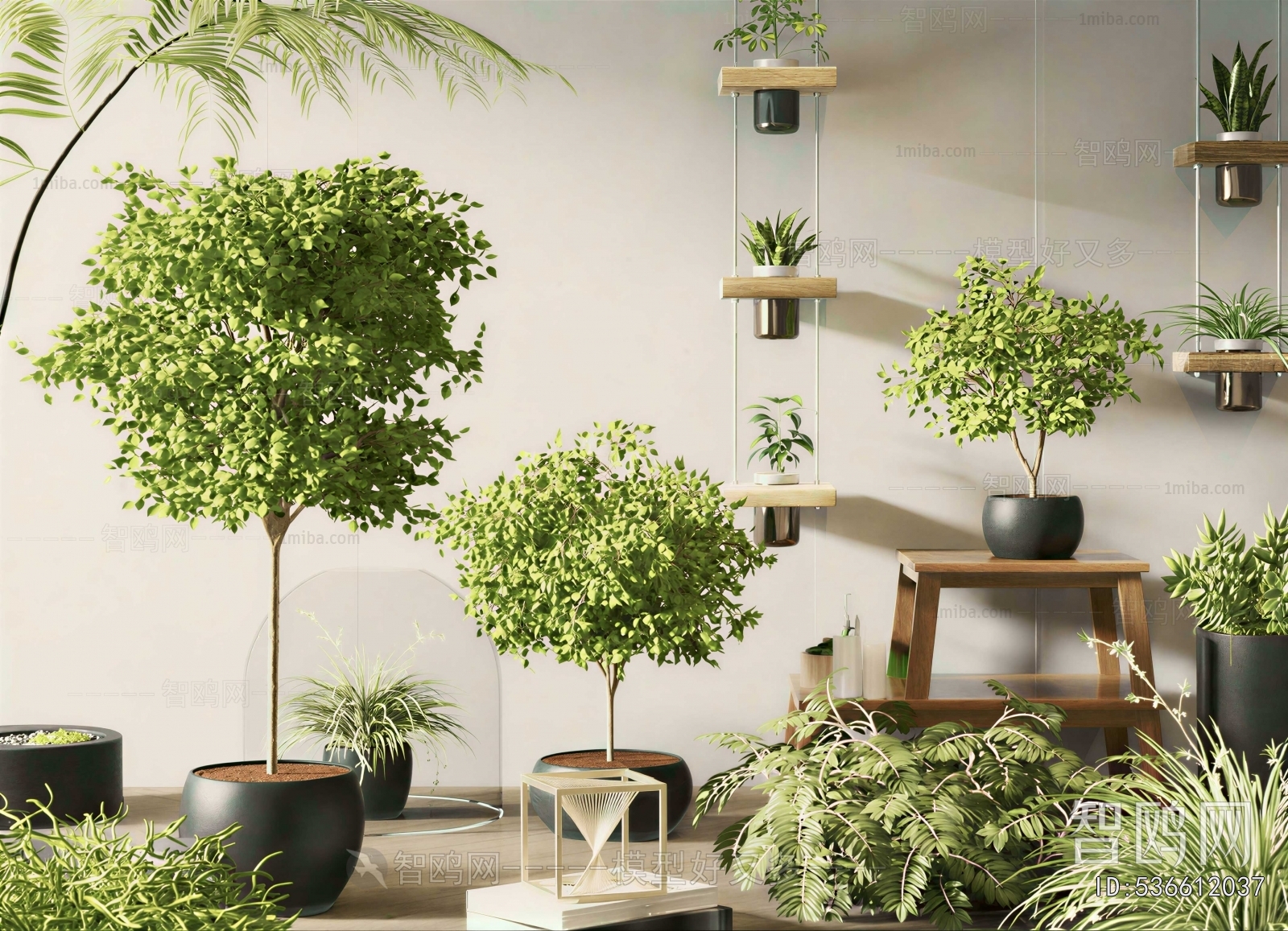 Modern Ground Green Plant Potted Plants