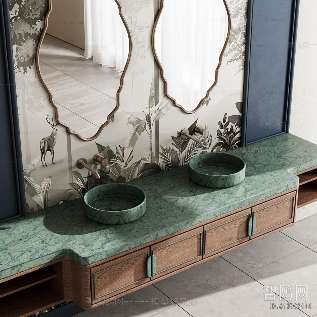 New Chinese Style Bathroom Cabinet
