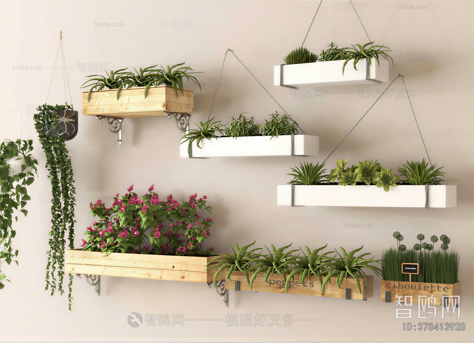 Modern Potted Green Plant