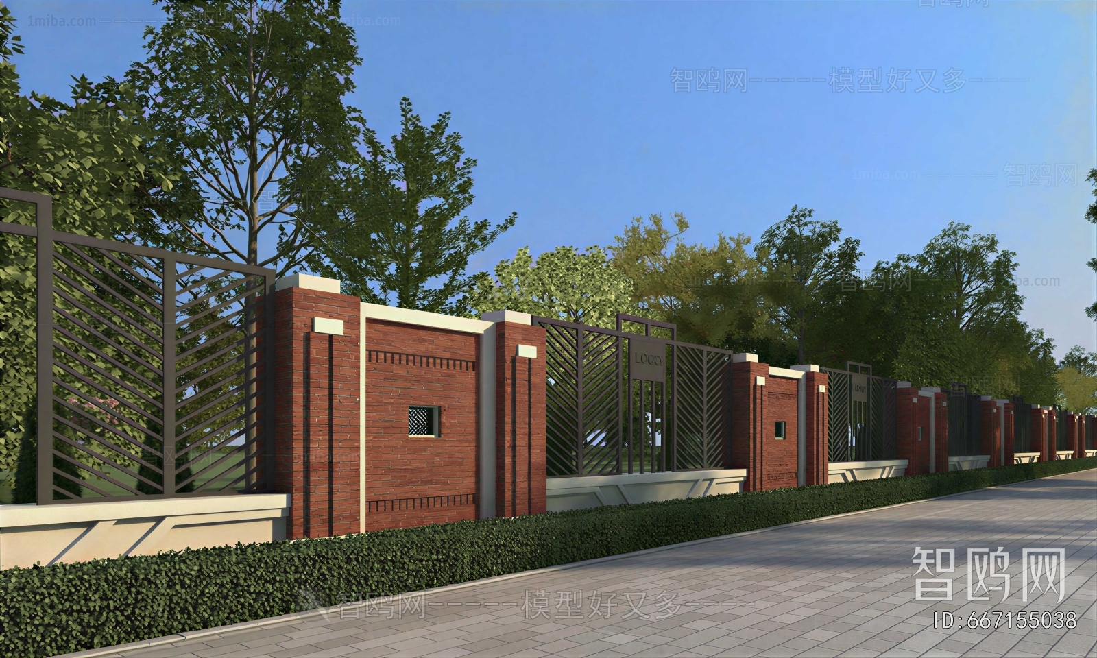 Simple European Style Landscape Wall