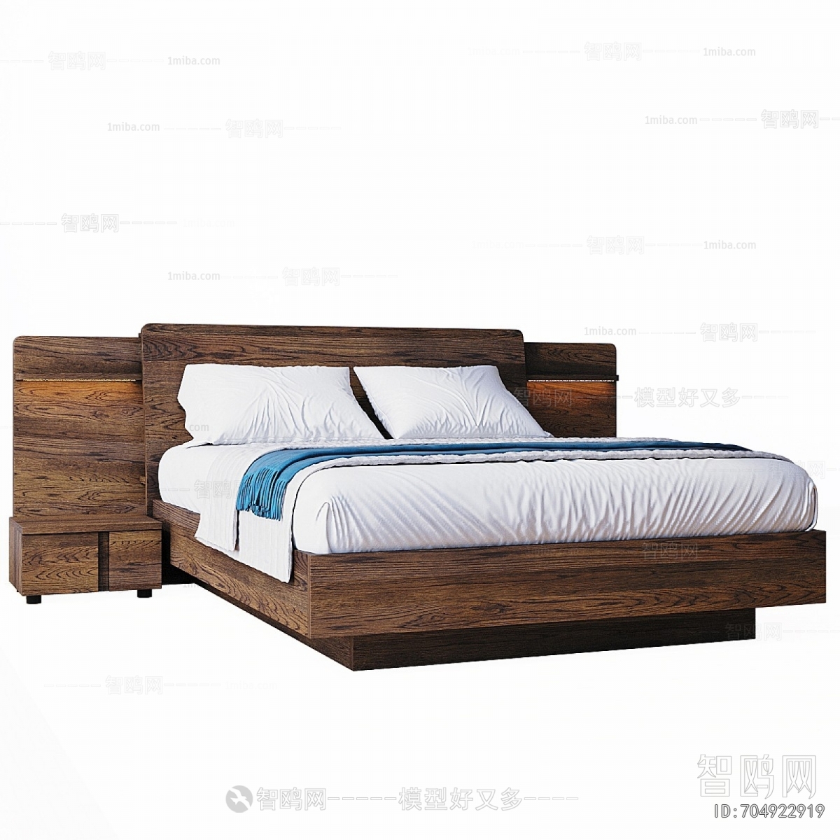 Wabi-sabi Style Double Bed