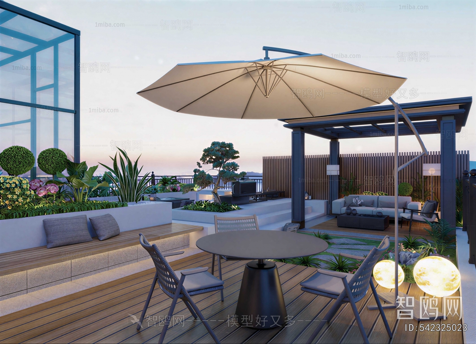 Modern Courtyard/landscape