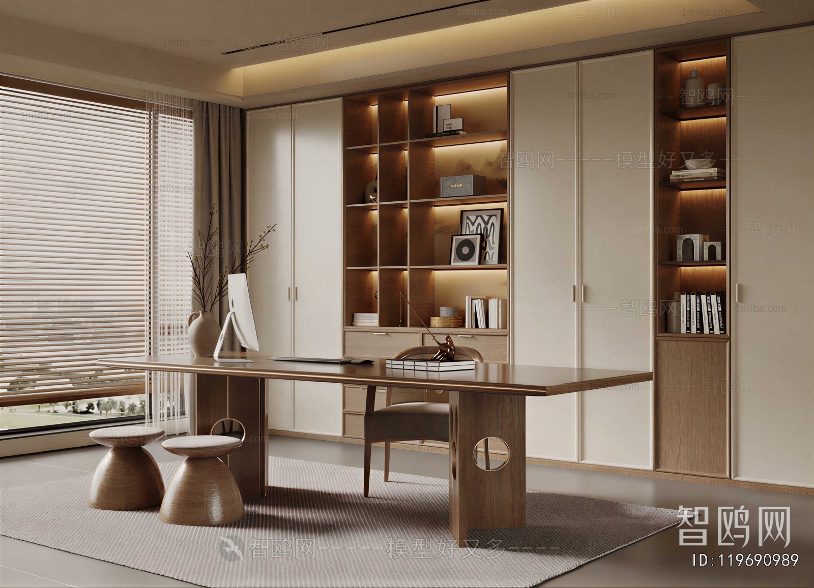 New Chinese Style Study Space