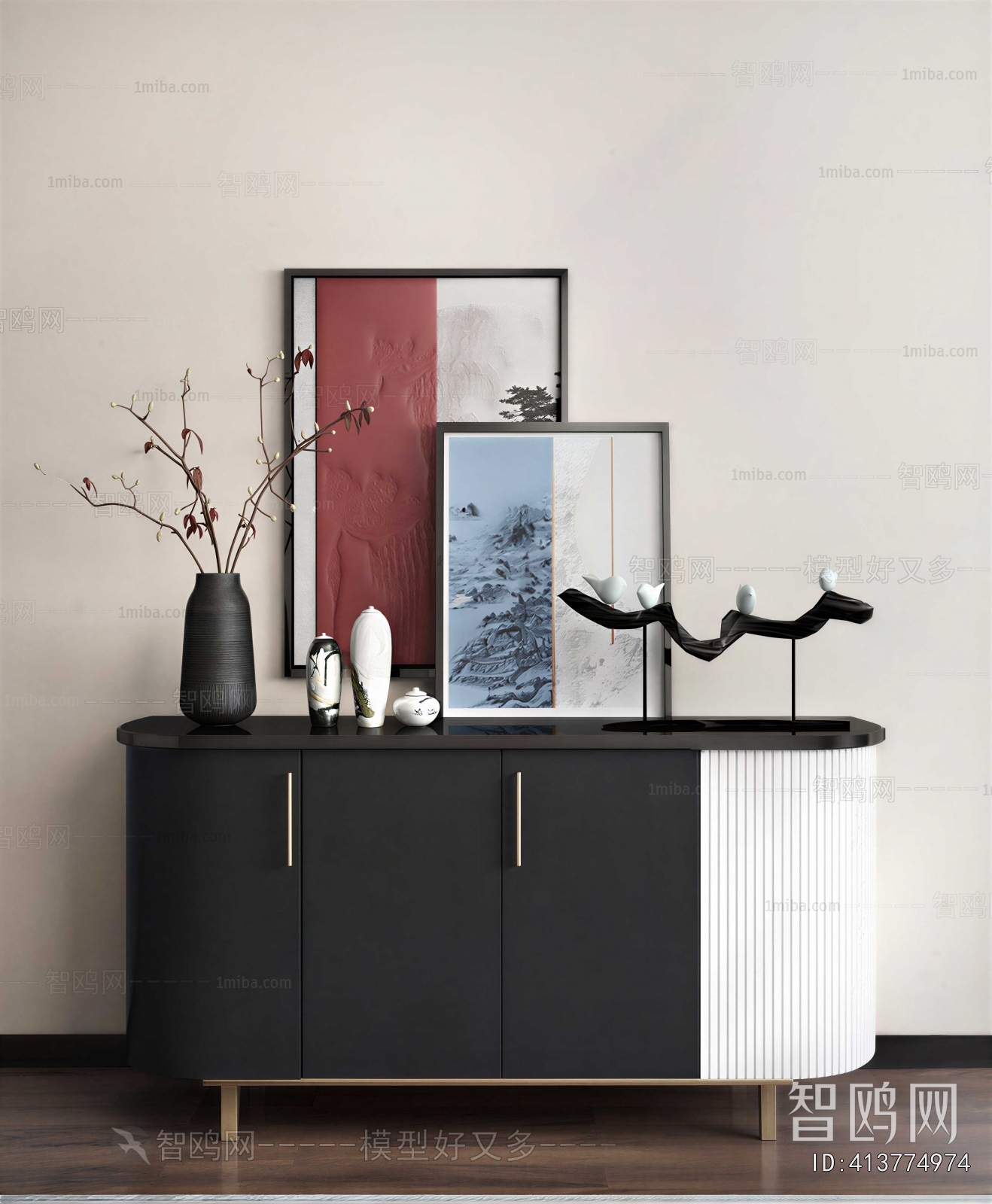 New Chinese Style Decorative Cabinet