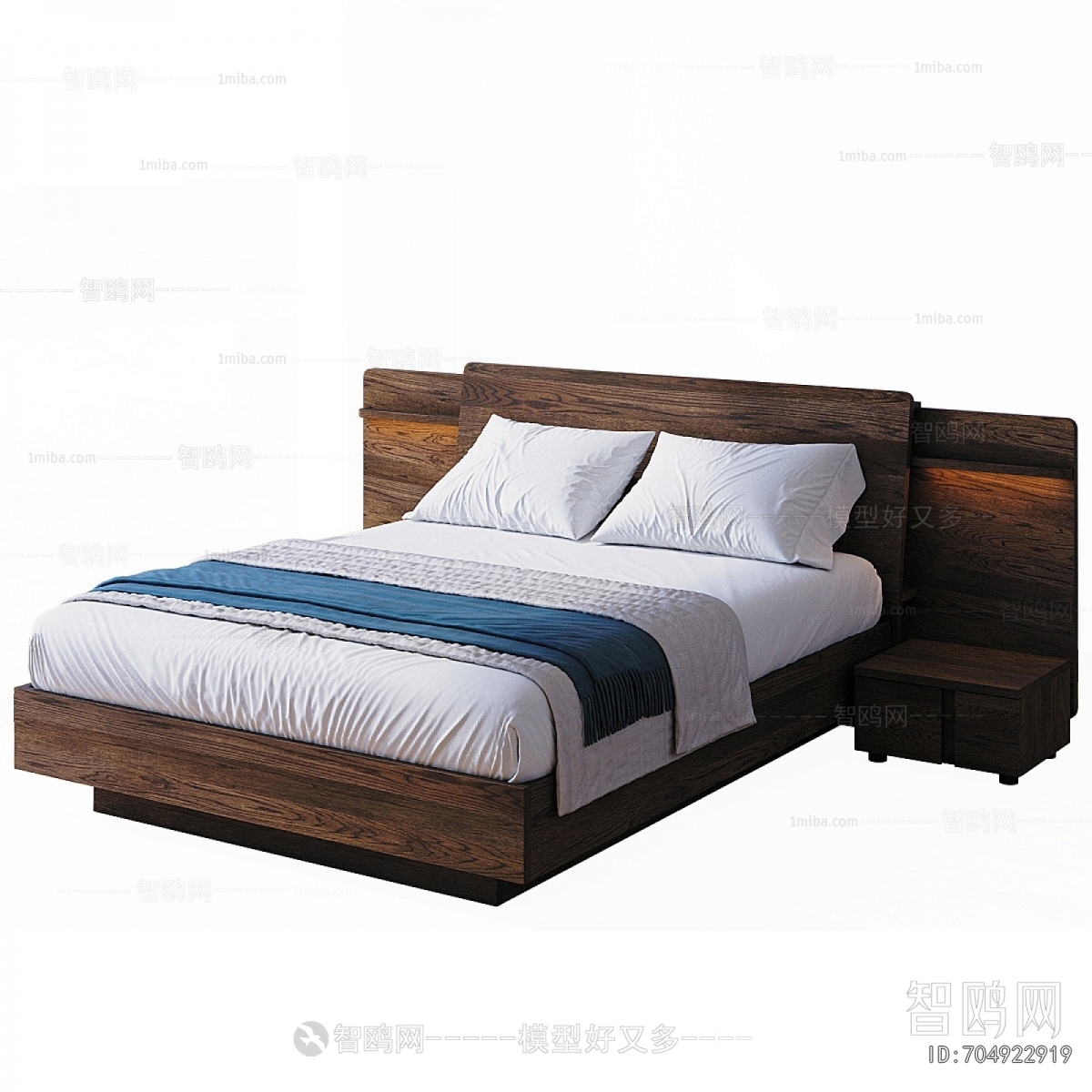 Wabi-sabi Style Double Bed