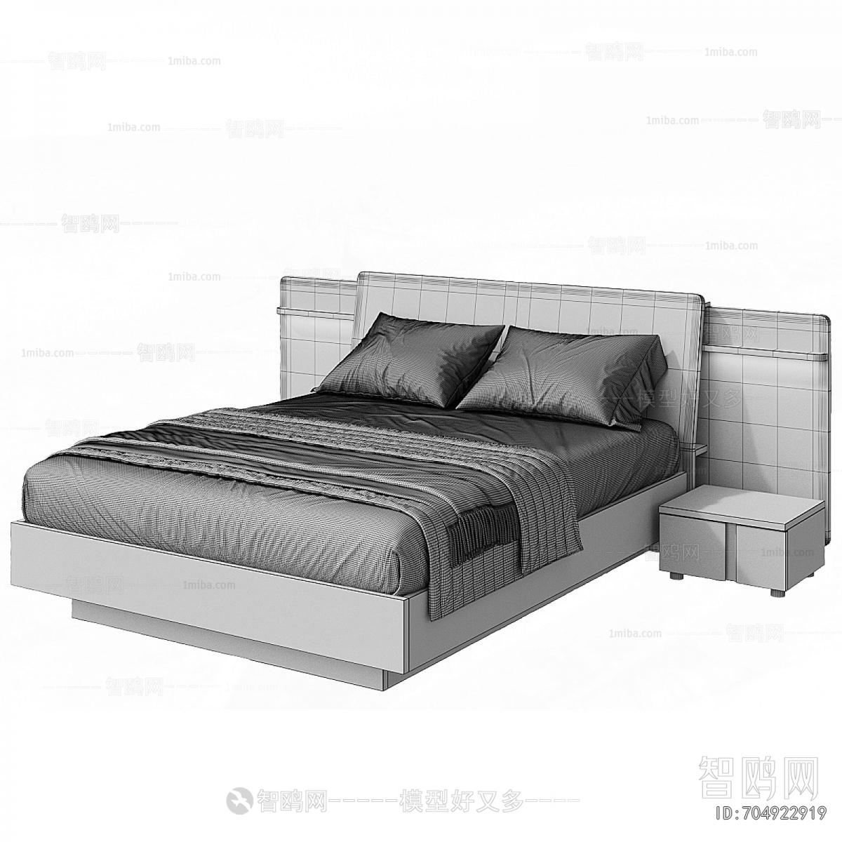 Wabi-sabi Style Double Bed