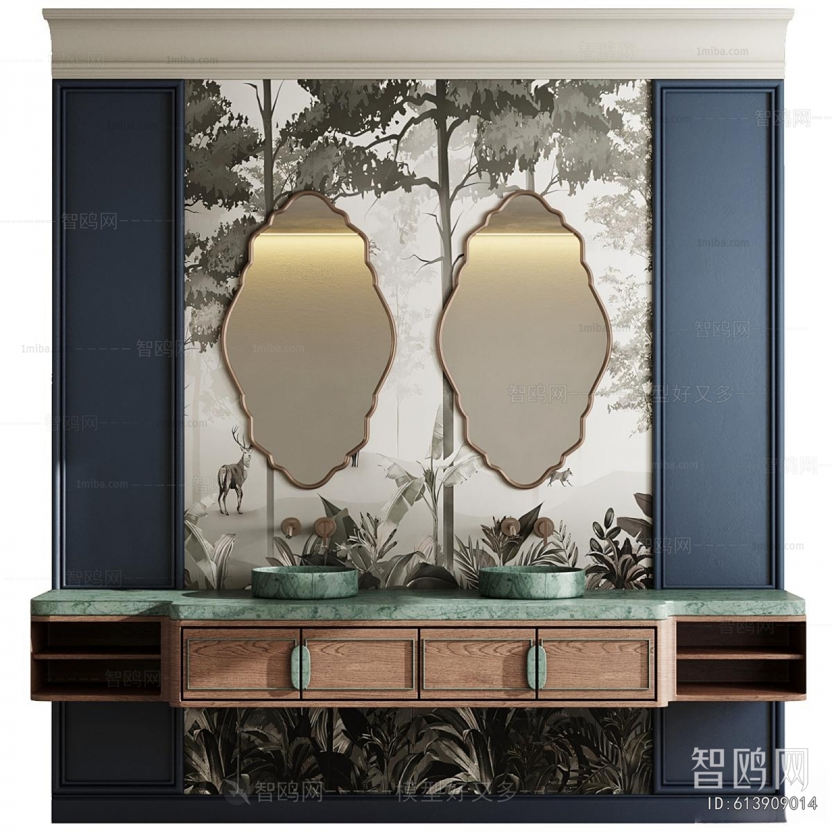New Chinese Style Bathroom Cabinet