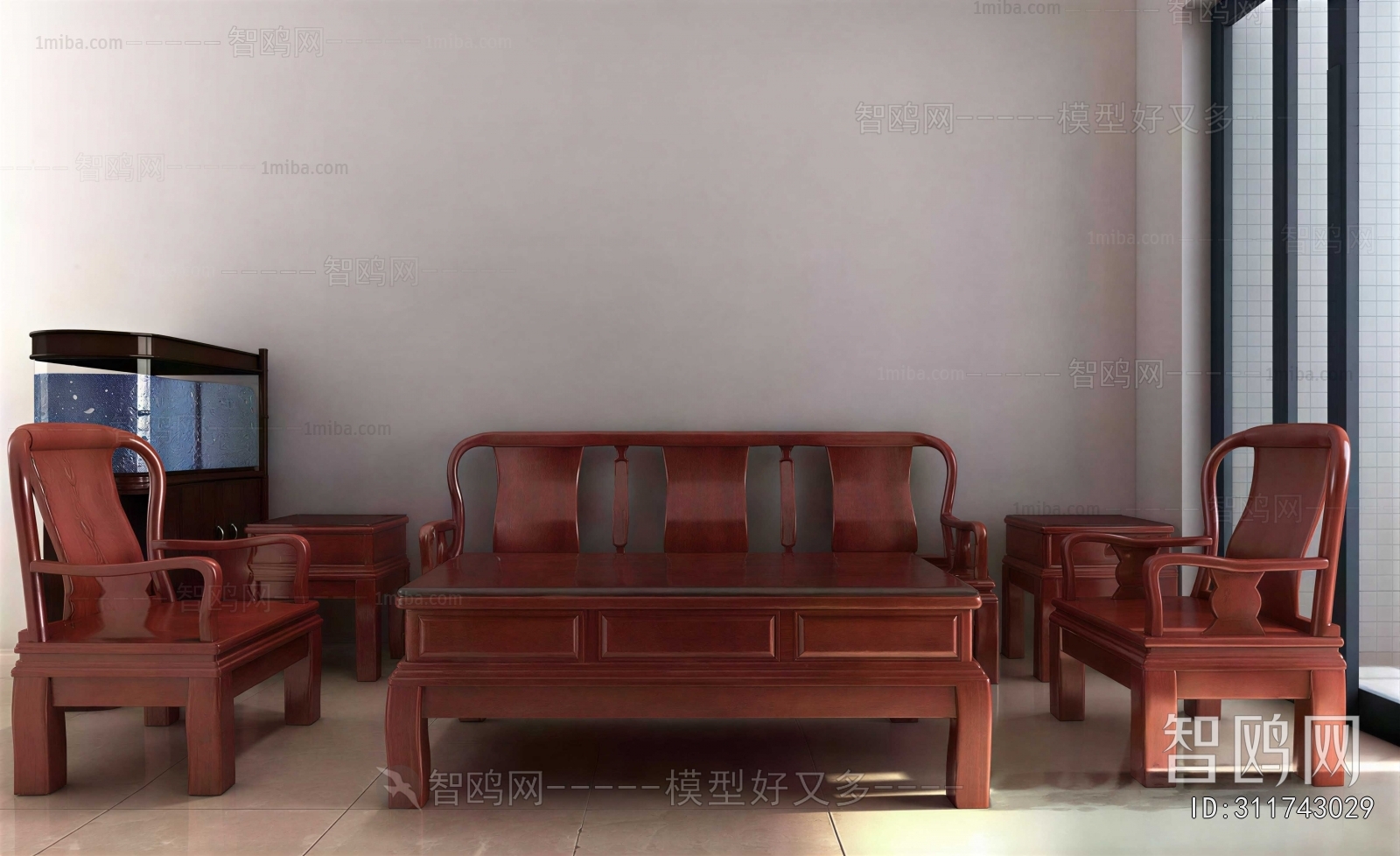 New Chinese Style Sofa Combination