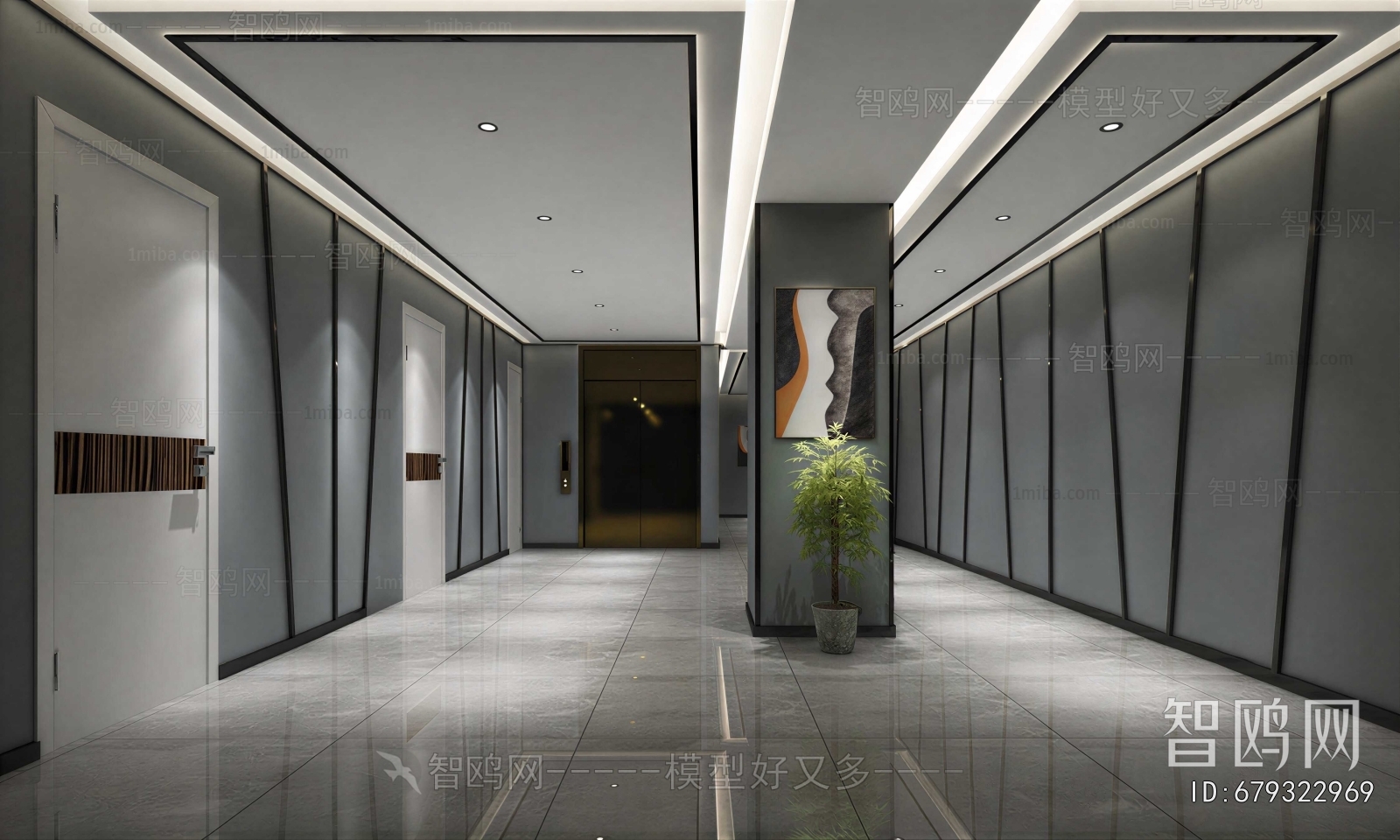 Modern Office Aisle