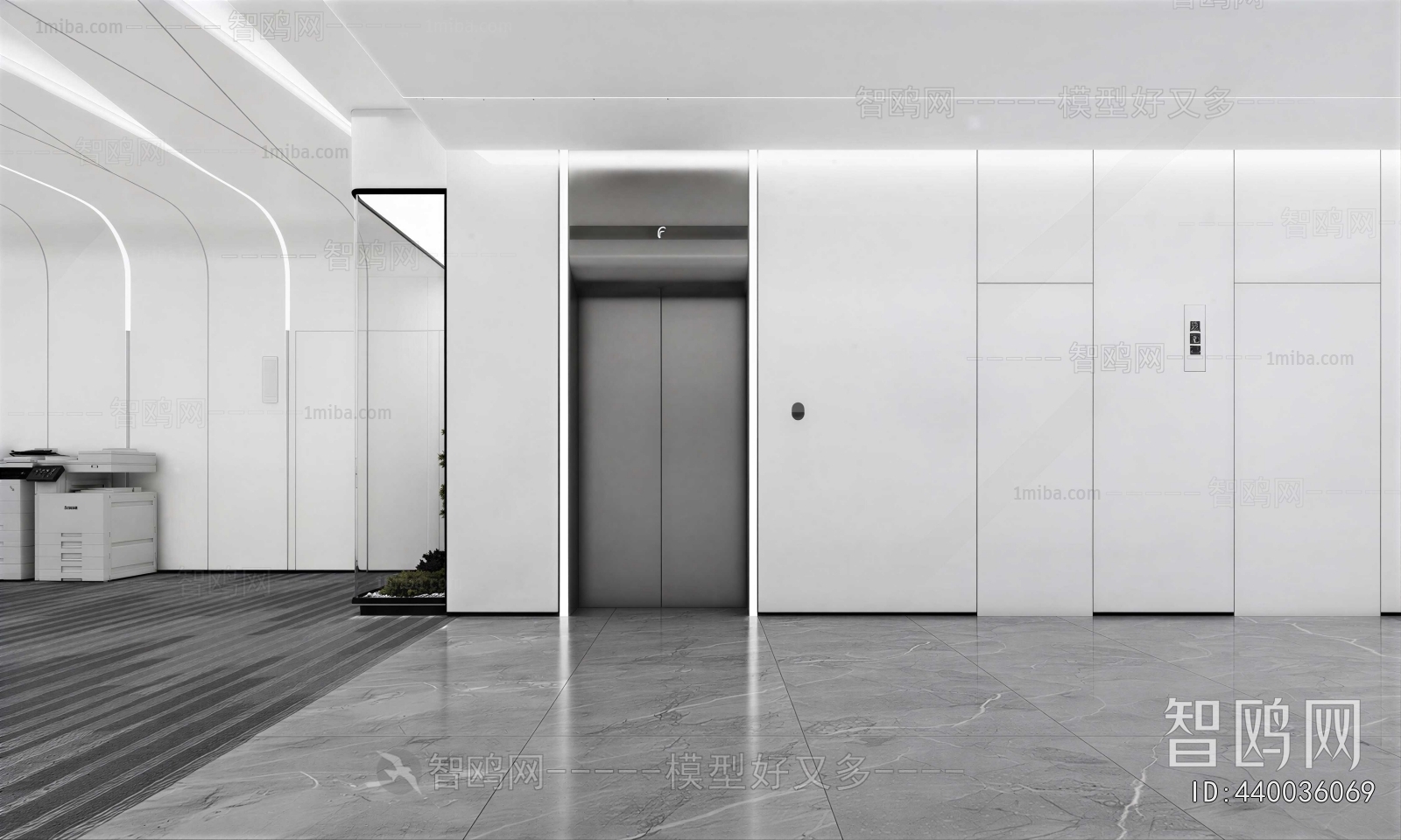 Modern Office Elevator Hall