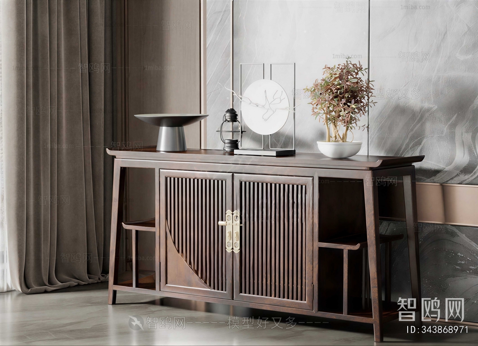 New Chinese Style Entrance Cabinet