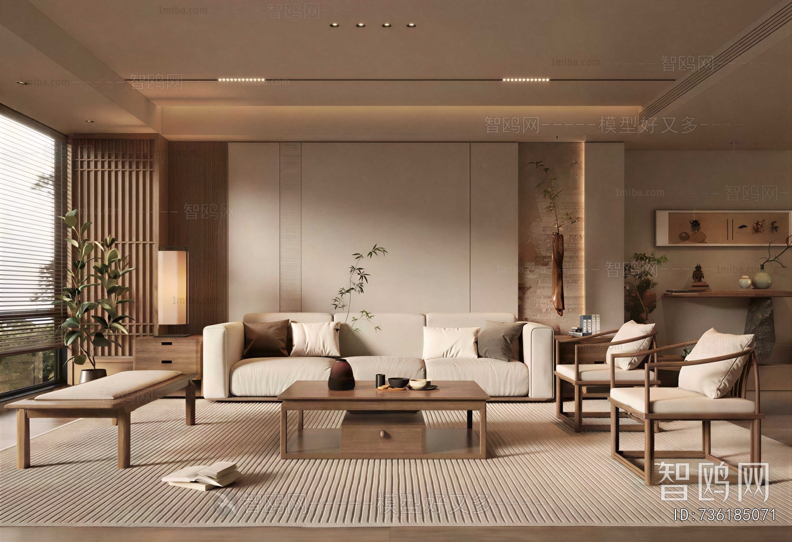 New Chinese Style A Living Room
