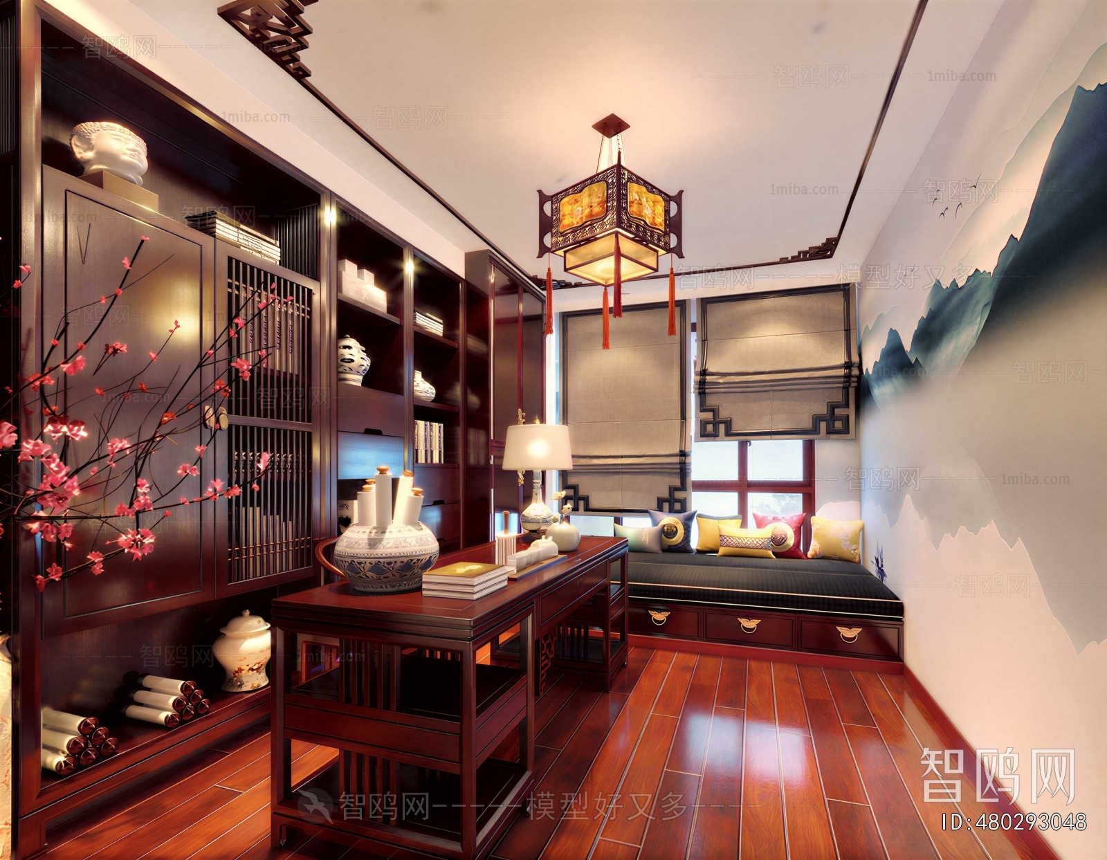 New Chinese Style Study Space