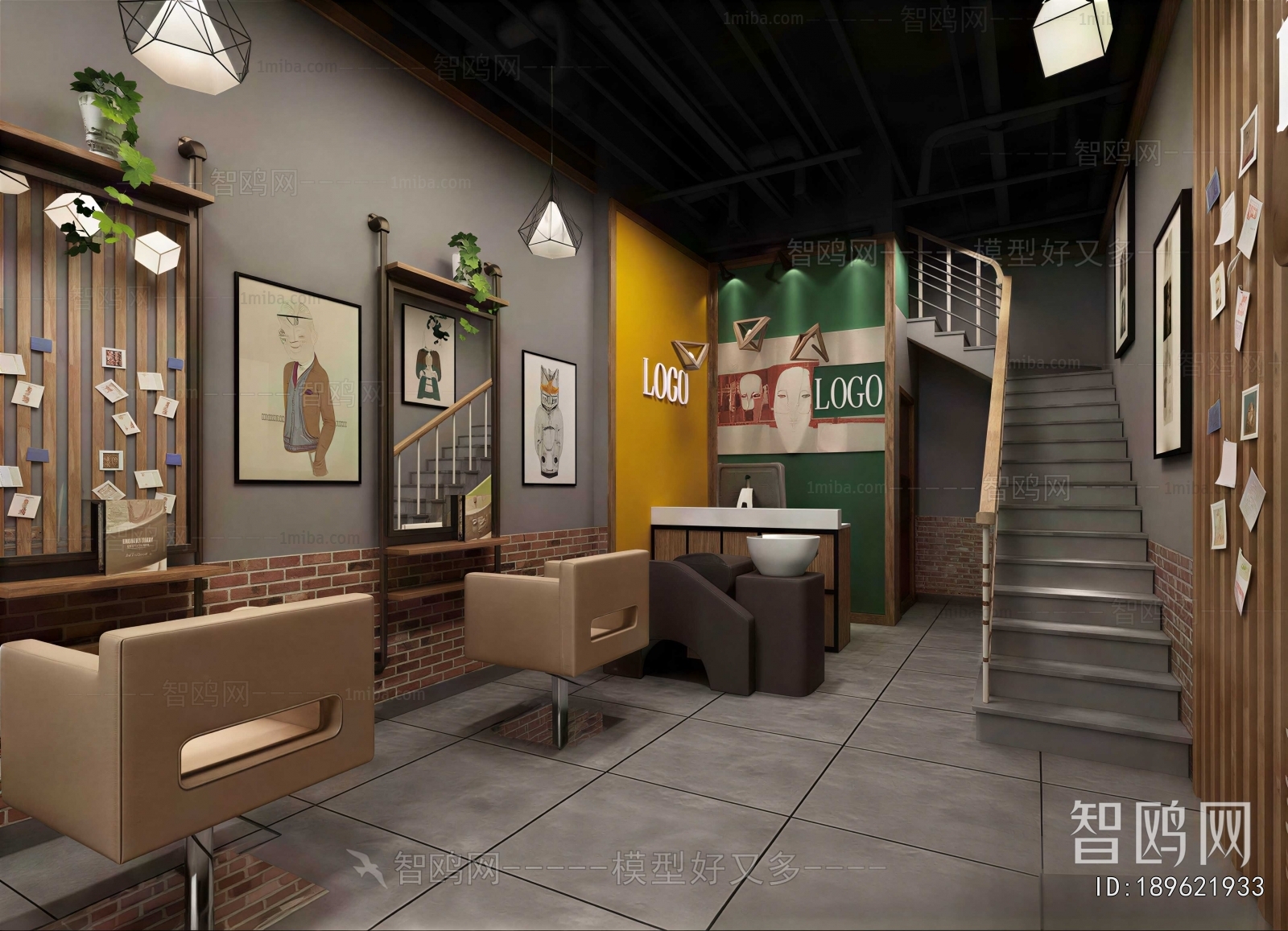 Industrial Style Barbershop