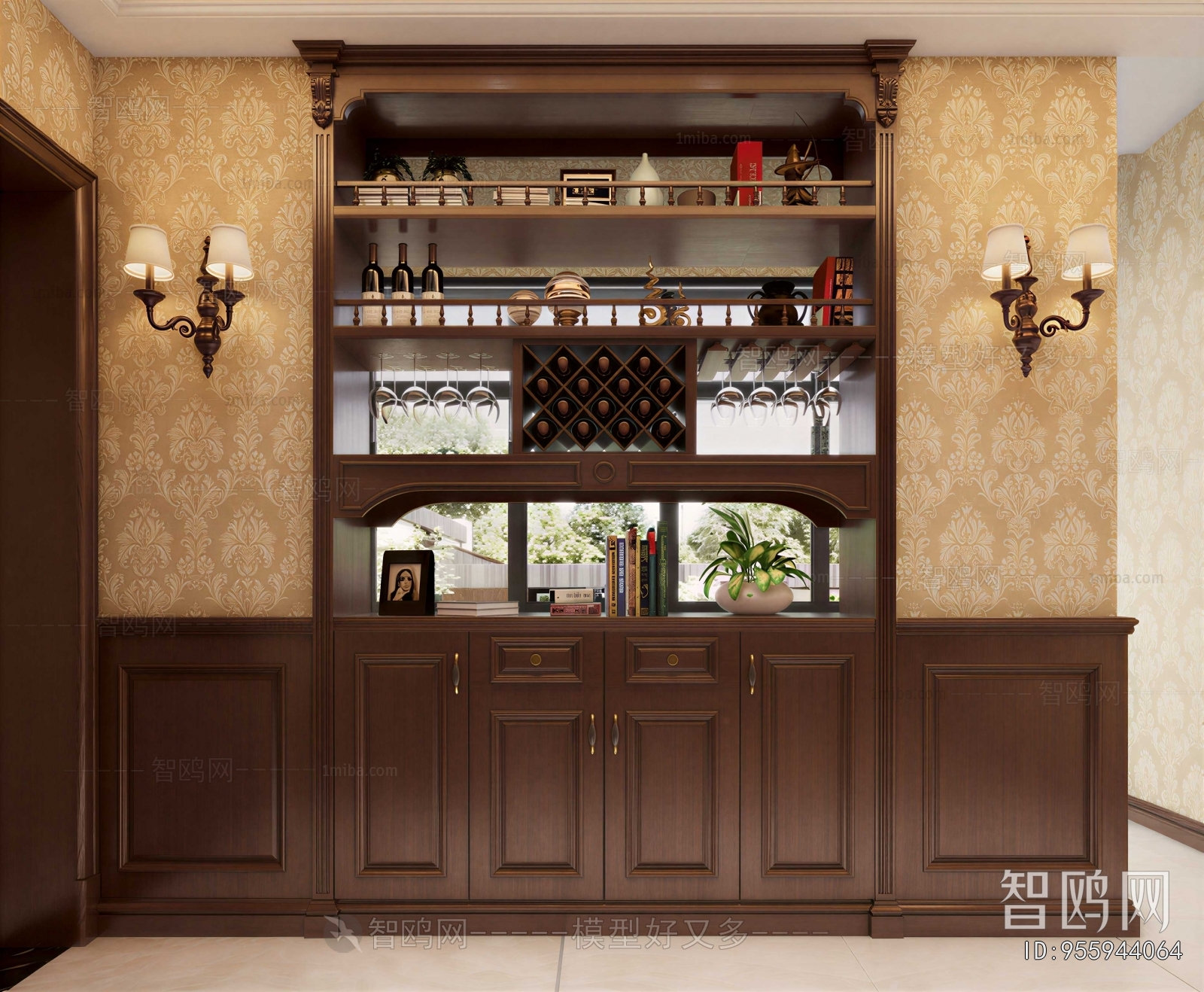 European Style Wine Cabinet