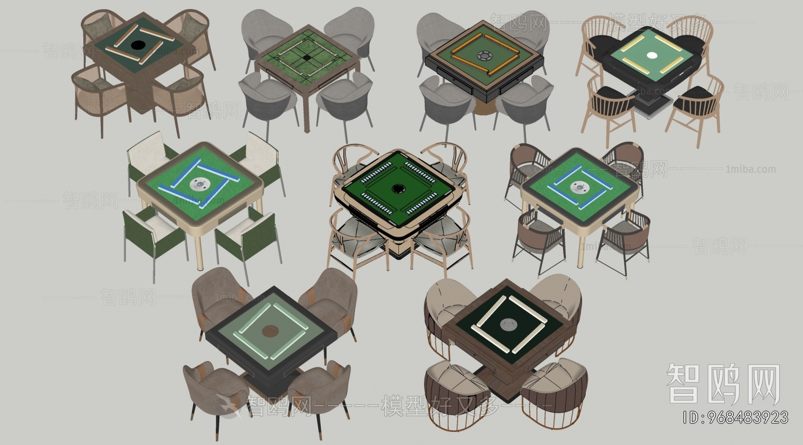 Modern Mahjong Tables And Chairs