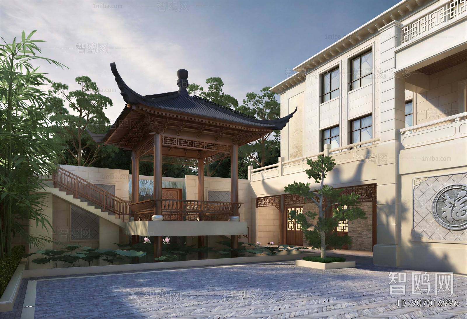New Chinese Style Courtyard/landscape