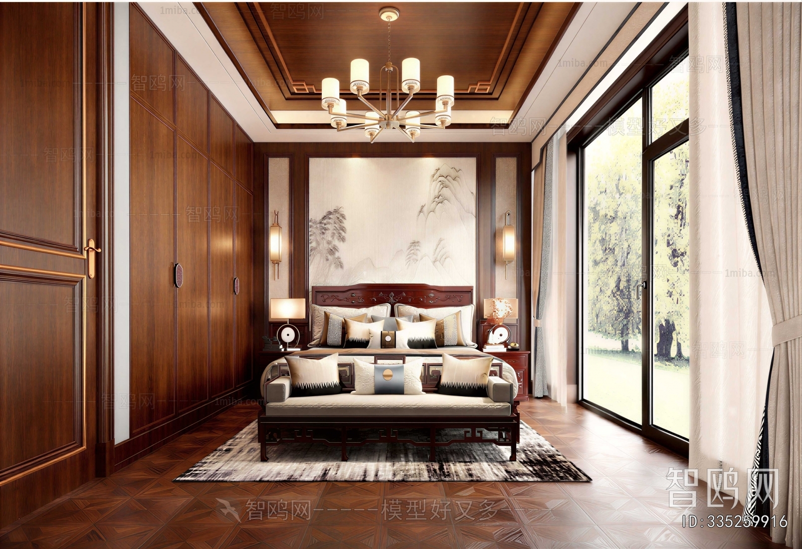 New Chinese Style Bedroom