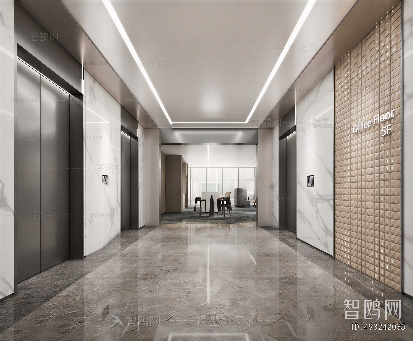 Modern Office Elevator Hall