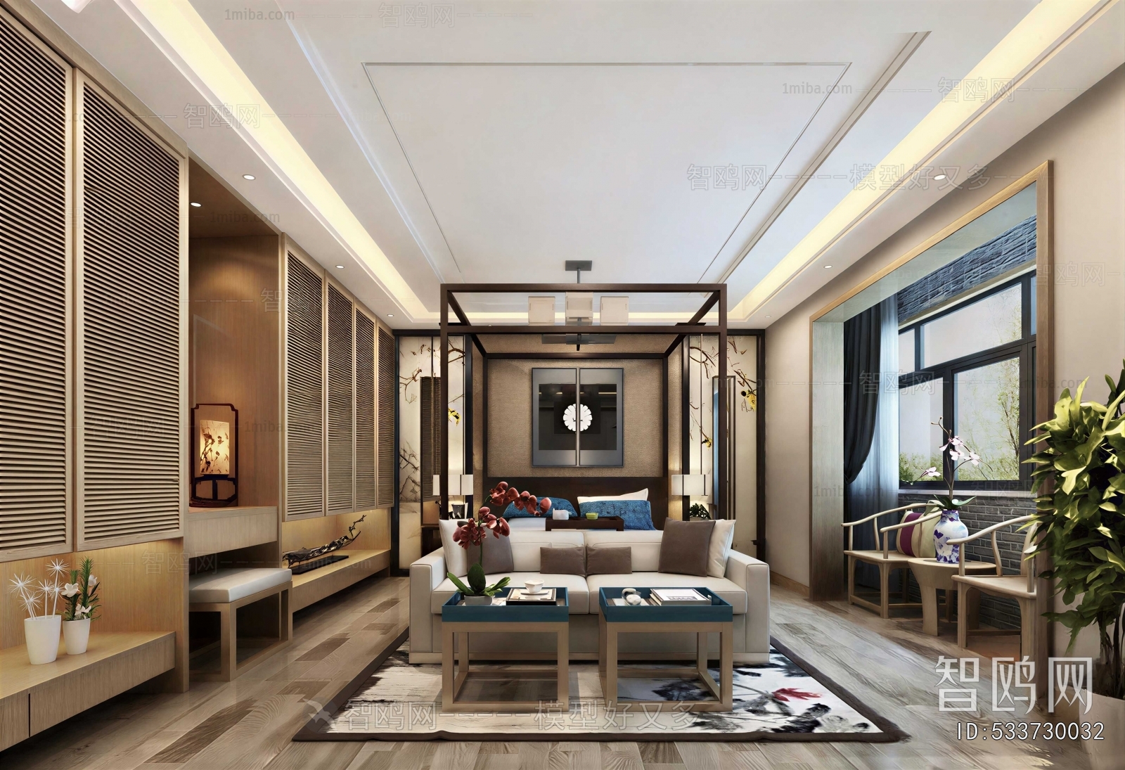 New Chinese Style Guest Room