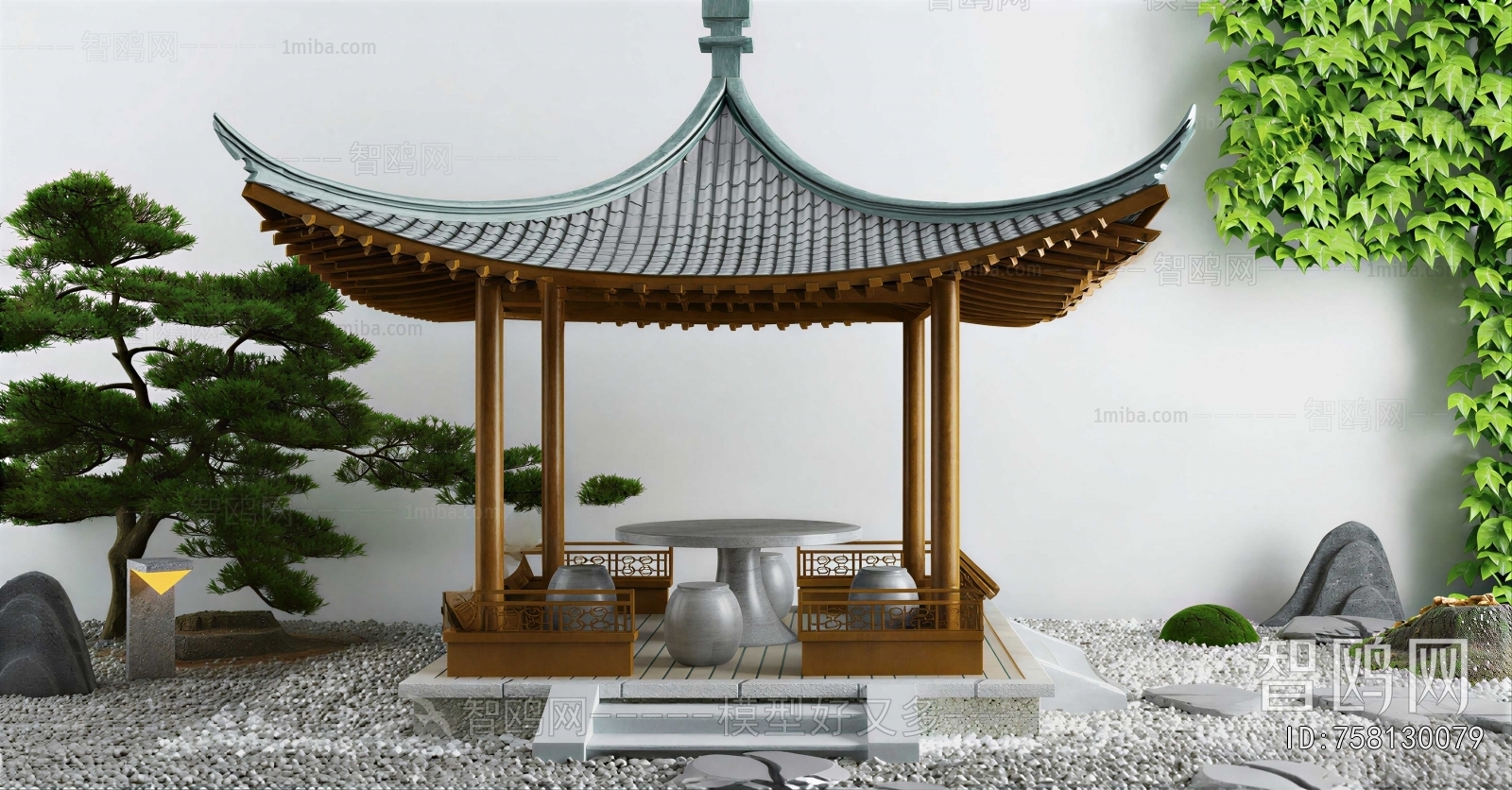 New Chinese Style Courtyard/landscape